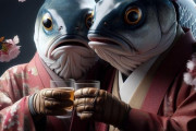 AIが作った世界各国の飲酒する動物　日本は魚になってしまう