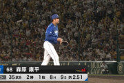 森原康平（De）37試 34.1回 防2.36 2勝1敗11S K/BB 3.63 被本塁打1