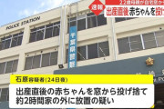 産まれたばかりの子供を窓から投げ捨てた母親、懲役5年の実刑判決