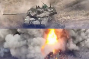 突如炎に包まれ一瞬で鉄屑に…ロシア軍の見かけ倒し最新式戦車「T-90M」の長い断末魔！