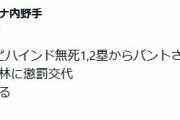 【朗報】チュニドラさん、懲罰交代で球場が笑いに包み込まれるｗｗｗｗｗ【ほっこり】
