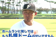 日ハム中田、怒りをぶちまける「HRに関しては・・・もう札幌ドームのせいですもん」