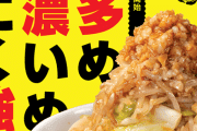松屋が二郎系な『野菜多め味超濃いめにんにく強め野菜牛めし』を店舗限定販売！！