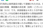 【悲報】韓国人「日本の警察が韓国人を逮捕！」２０代の女性の胸を触った韓国人男性が逮捕される　韓国の反応