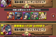 【パズドラ速報】レーヴェン&ラジョア、ヴァレリア&ニースなどが交換可能ｷﾀ━(ﾟ∀ﾟ)━!!【反応まとめ】