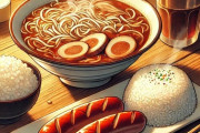 【生活】みんな晩御飯何食べた？ おれスーパーのpb袋麺とpbウインナーとメシ コスパ最高