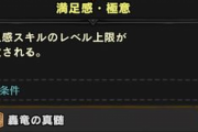【MHWI】EXレックスロアヘルムβが極意発動させると頭だけで満足感2が発動するのってバグなのか？【アイスボーン】