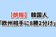 【朗報】韓国人「日本サッカー、欧州相手に10戦8勝2分けは異常ｗ正直アジアでここまでできるの日本だけだわ…」