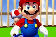 マリオ｢ﾔﾌｰ!?(なんで俺テニスしてるんだろ…)｣