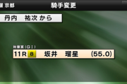 丹内騎手、乗り替わり