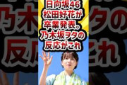 日向坂46・松田好花が卒業発表。乃木坂ヲタの反応がこれ #日向坂46