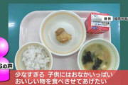 【悲報】唐揚げ1個の給食、批判殺到で改善へ。福岡市「相対的に小さく見えてしまった」