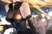 【FGO】 Siinoさんの新刊表紙のエレちゃんイラスト！！　黒い衣装が素敵です！