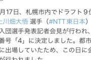 日ハム・ドラフト9位上川畑、背番号「4」に決定