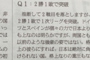 日本2-1ドイツ　日本2-1スペイン←これが現実という事実