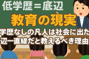 【教育の現実】学歴なしの凡人は社会に出たら底辺一直線だと教えるべき理由