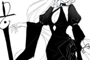 【FGO】モルガン様イラスト！！　黒ドレス、最高です！！