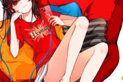【FGO】音楽聞いてるノッブイラスト！！　バスターTシャツが似合ってます