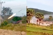 【動画】タイに向けてロケット弾を発射しまくるカンボジア軍。