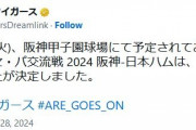 甲子園の阪神対日本ハム戦は天候不良のため中止