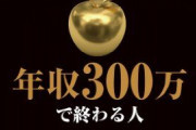 世間的には「年収300万円＝低収入」ってイメージだけど、実際に働き出すと変わるよな・・・案外たどり着けない
