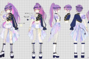 トワ様ソロライブ新衣装三面図