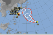 【フュージョン？】台風２０号と２１号が予想進路で２２日に組み合わさり関東直撃の危険！