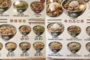 今の吉野家ってこんなにメニューあるって知ってた！？