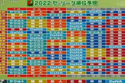 ２０２２解説者のセ・リーグ順位予想wwwwwwwww