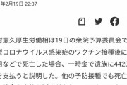 【画像】政府「ワクチンで死んでも4420万円払うから安心してね！」→政府「28人死んだけどワクチンのせいじゃないから払いません！w」