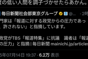 TBS「抗議があった報道特集は有権者に判断材料を示す高い公共性 公益性があると考えております」