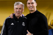 「良好な関係を築いている」C・ロナウドが古巣マドリーの選手らと交流！アンチェロッティ監督とも再会を果たす