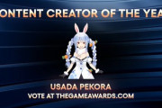 【ホロライブ】兎田ぺこらさん、世界最大級のゲームアワード「The Game Awards」のコンテンツクリエイター部門にノミネート