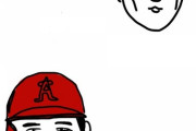 大谷と藤浪描いた