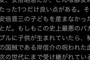 きっこ「最低最悪のクソ女安倍昭恵に1つだけ良い点がある。安倍晋三の子供を産まなかったことだ」