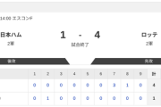 【2軍 日本ハムvs.ロッテ】1-4で負け