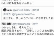 百田さん、マスク2枚でネトウヨとレスバを開始ｗ