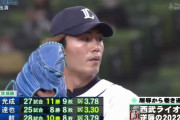 西武先発３本柱 481.2回 29勝25敗