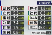 【悲報】立憲民主党、支持率爆下げ　一体なぜ・・・