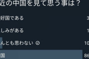 【悲報】日本人さん、中国に対して敵意剥き出しになる