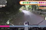 【動画】歩行者が走行中のバイクに突然キック「めちゃめちゃ恐怖」