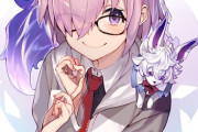 【FGO】マシュ後輩イラスト！！　肩にフォウ君いいですね！！