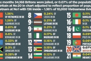 【悲報】イギリス「助けて！EU抜けたから東欧人の代わりにベトナム人を入れたら犯罪率1位になった！」・・・・・