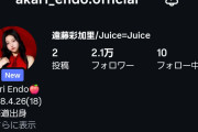 遠藤彩加里Instagramフォロワー数2.1万、後藤花Instagramフォロワー数1.9万←すまん煽り抜きで聞きたいんだが後藤ってなんだったの？