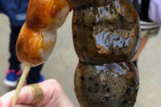 外国人が東京の高尾山で食べた巨大な団子（海外の反応）