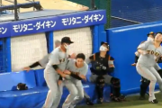 巨人軍さんプロのくせにファールボールで大パニックw