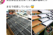 【悲報】東京で食料の買い占めが起こる