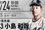 一軍試合実況　6月24日18:00～ ロッテ－オリックス (先発 小島×K-鈴木)