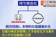 ホンダ､日産の株式取得し子会社化する案を打診 経営の主導権を握る狙い 日産には強い反発の声も