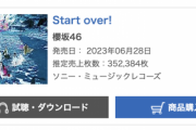改名後最多記録更新！櫻坂46『Start over!』オリコン初日売上がとんでもないことに！！！